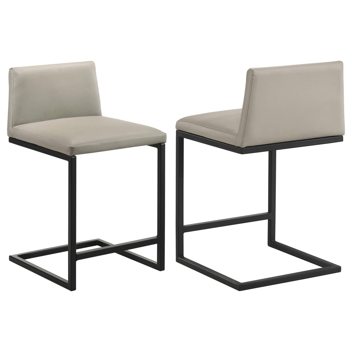 Vardon Genuine Leather Tan Counter Height Chair Set of 2 — product view