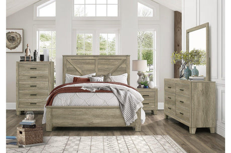 Gray Panel Bedroom Set bed main view