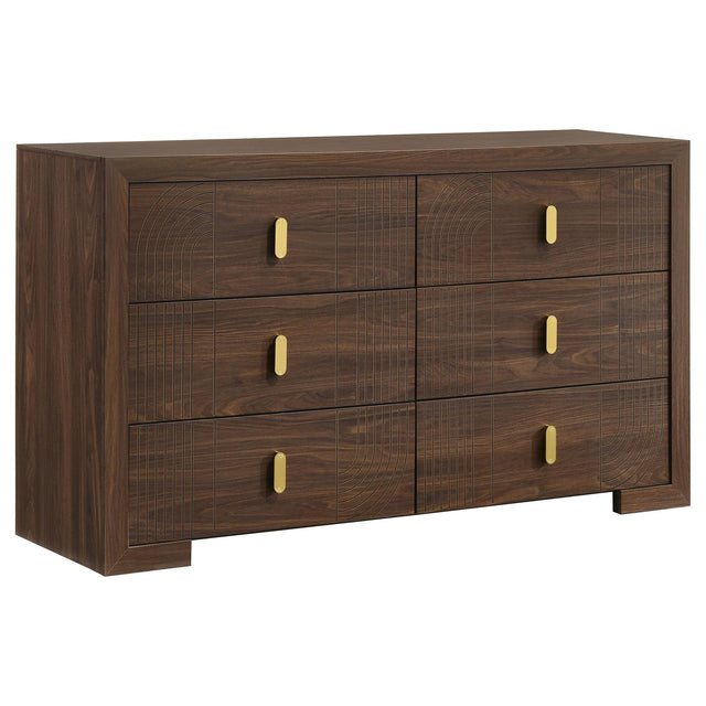 Etienne Walnut 6-Drawer Bedroom Dresser — product view
