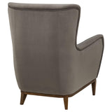 Catala Upholstered High Back Accent Chair Stone and Coffee — product image 8