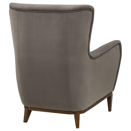 Catala Upholstered High Back Accent Chair Stone and Coffee — product image 8