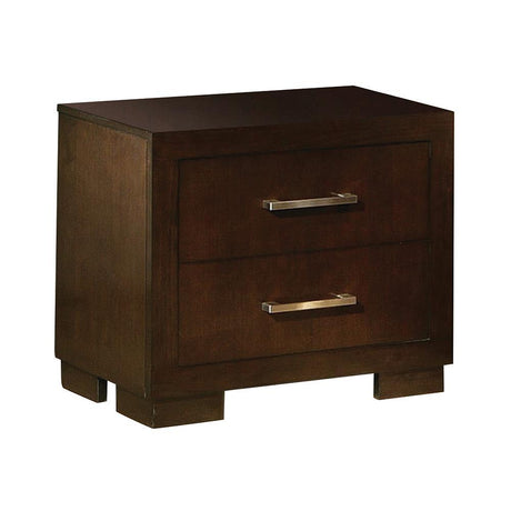 Jessica nightstand side angle showing drawers