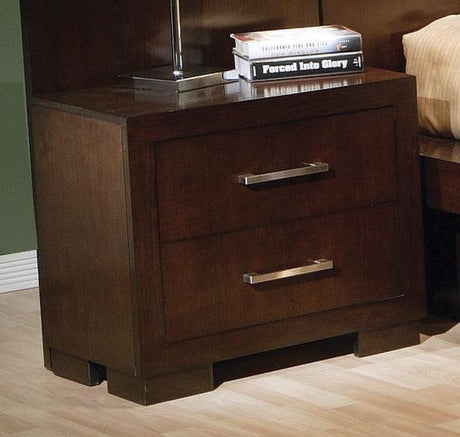 Jessica Eastern King Platform Bed in White, front view showing headboard and rail seating
