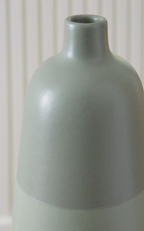 Peerland Sage Green Ceramic Vase — detail view