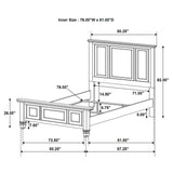 Footboard view showing panel details of Sandy Beach king bed