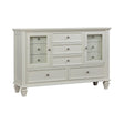 Sandy Beach 11-Drawer White Rectangular Dresser front view