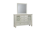 Sandy Beach 11-Drawer White Rectangular Dresser top surface view
