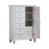 Modern bedroom with Sandy Beach white rectangular mirror