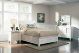 Side angle showing storage drawers of Sandy Beach Queen Bed
