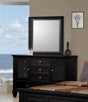 Sandy Beach Black Vertical Dresser Mirror front view