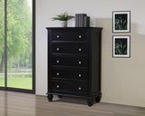 Side profile of Sandy Beach Black vertical mirror