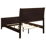 Side profile of Carlton Queen bed with cappuccino finish