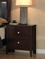 Carlton 2-drawer rectangular nightstand cappuccino front view