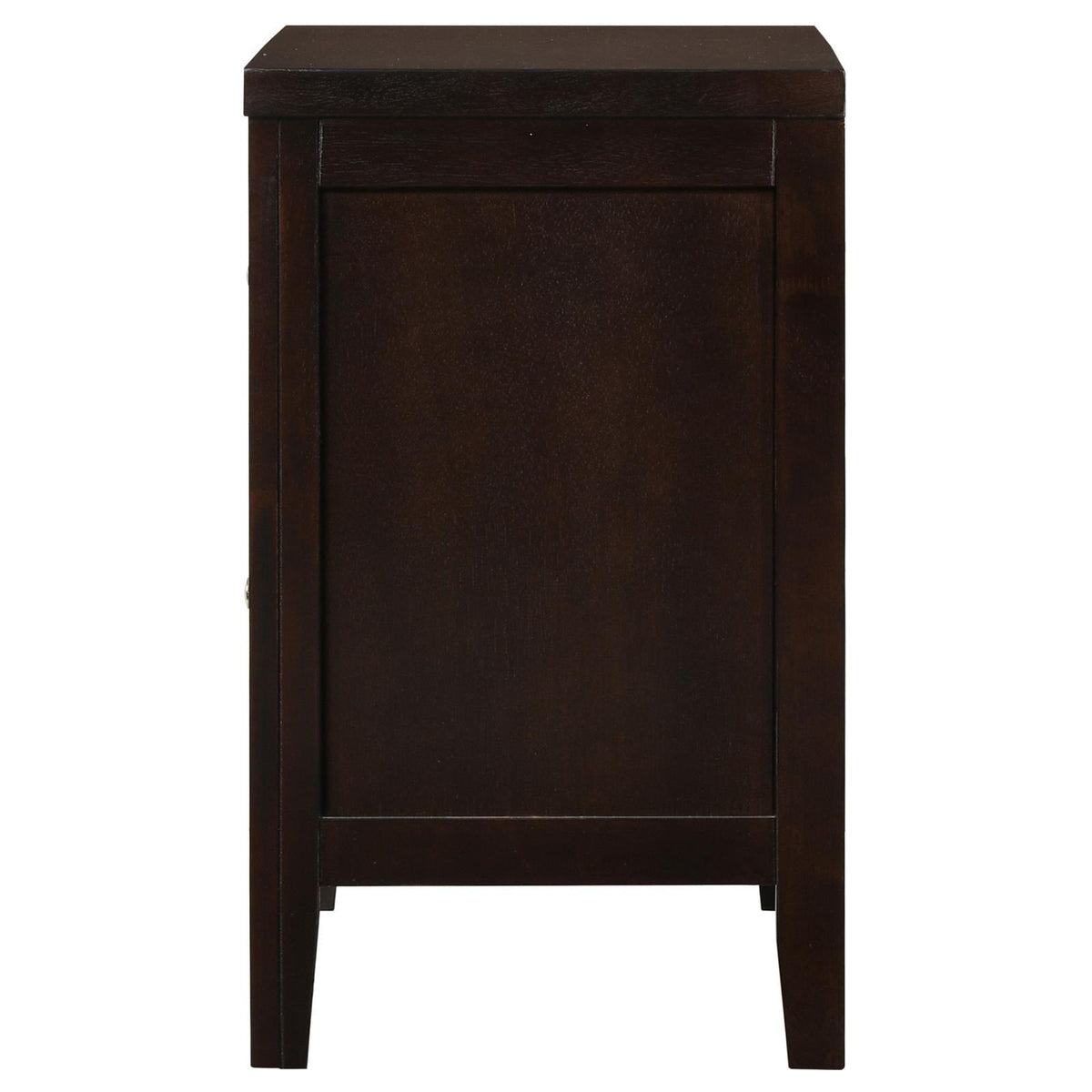 Close-up of drawer with metal knob hardware