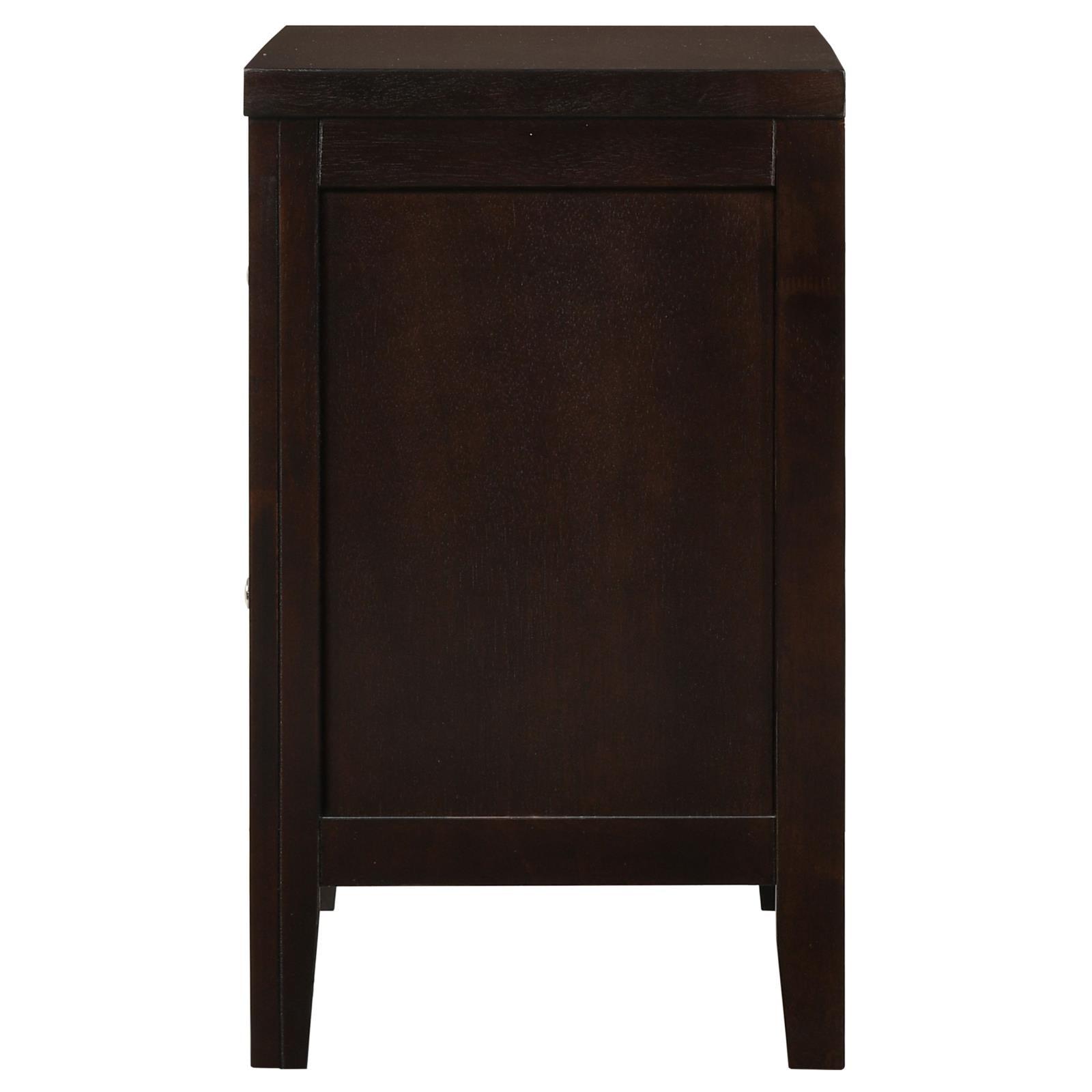 Close-up of drawer with metal knob hardware