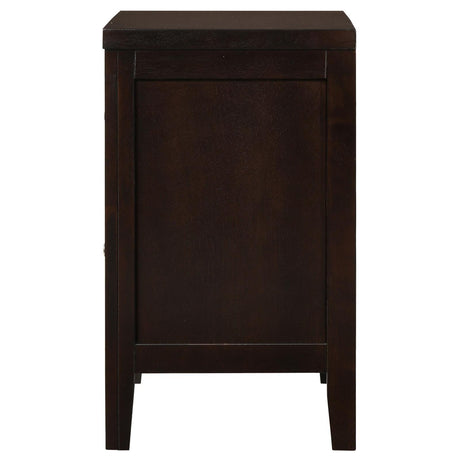 Close-up of drawer with metal knob hardware