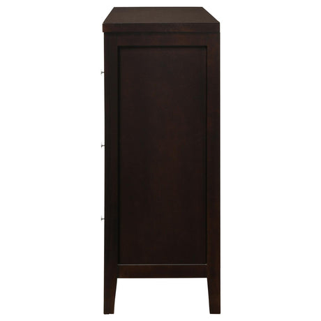Tapered leg detail of Carlton dresser