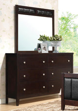 Front and side profile of dresser