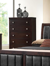 Carlton 5-Drawer Rectangular Chest Cappuccino front view