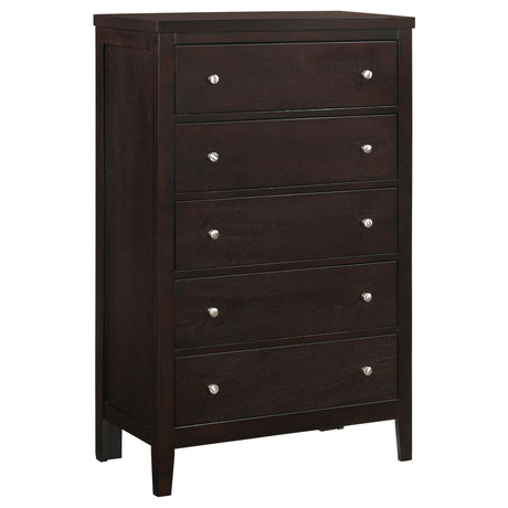 Carlton Chest drawer detail with metal knobs