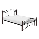 Averny Black Full Size Metal Platform Bed side view