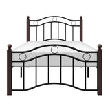 Averny Black Metal Twin Platform Bed front view