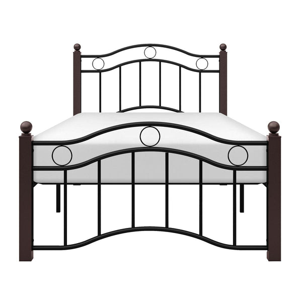 Averny Black Metal Twin Platform Bed front view