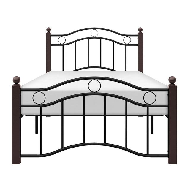 Averny Black Metal Twin Platform Bed front view