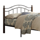 Averny Black Full Size Metal Platform Bed angled view