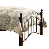 Averny Black Metal Twin Platform Bed angled side