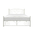 Pallina White Metal Full Platform Bed front view