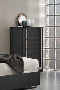Antonella Black Chest of Drawers front view