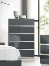 Verona Gray 5-Drawer Chest front view
