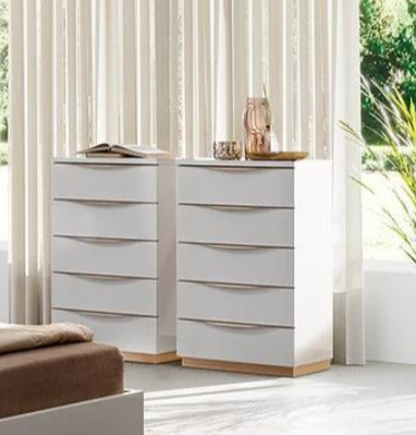 Kharma White 5-Drawers Chest