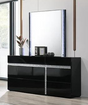 San Marino black high gloss 6-drawers dresser front view