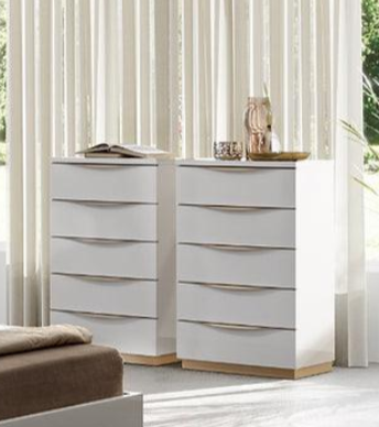 Kharma White Gold 5-Drawers Chest