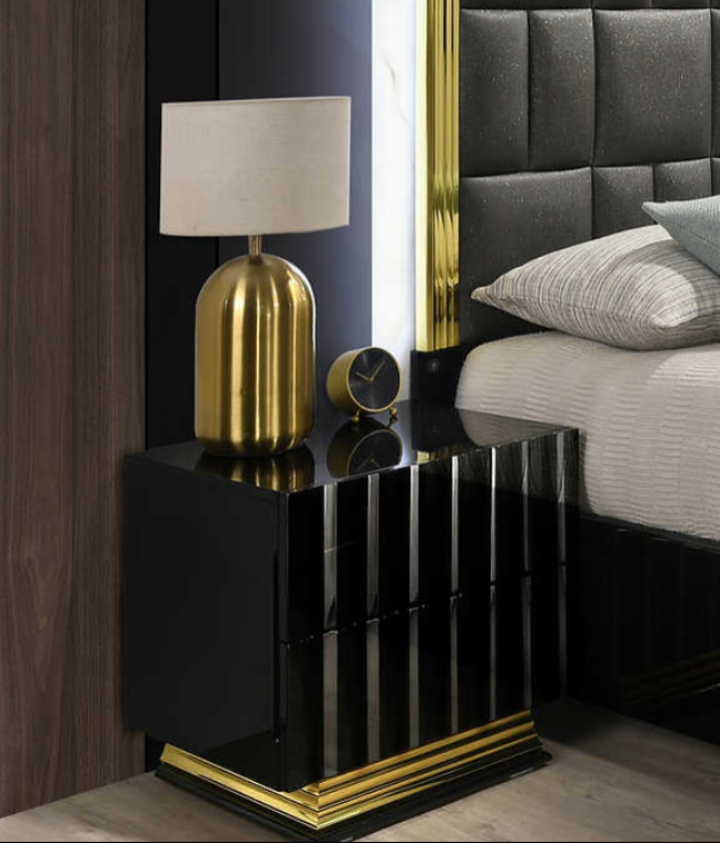 Lila Black Nightstand