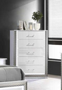 Dina White LED Chest by New Era, angled front view