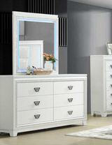 Aanya White LED Dresser & Mirror