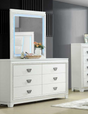 Aanya White LED Dresser and Mirror front view