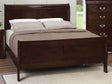 Louis Philippe Queen Panel Sleigh Bed Cappuccino - Ella Furniture