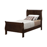 Louis Philippe Twin Panel Sleigh Bed Cappuccino - Ella Furniture