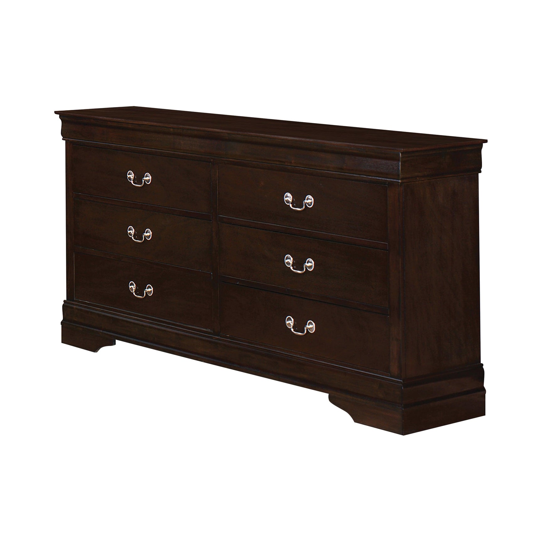 Louis Philippe Twin Panel Sleigh Bed Cappuccino - Ella Furniture