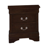 Louis Philippe 2-Drawer Nightstand Cappuccino side view