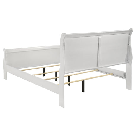 Close-up of footboard curvy details white