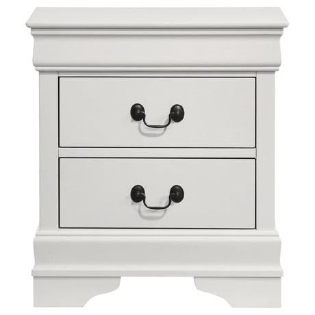 Louis Philippe nightstand backside close up