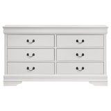 Side view of Louis Philippe white dresser