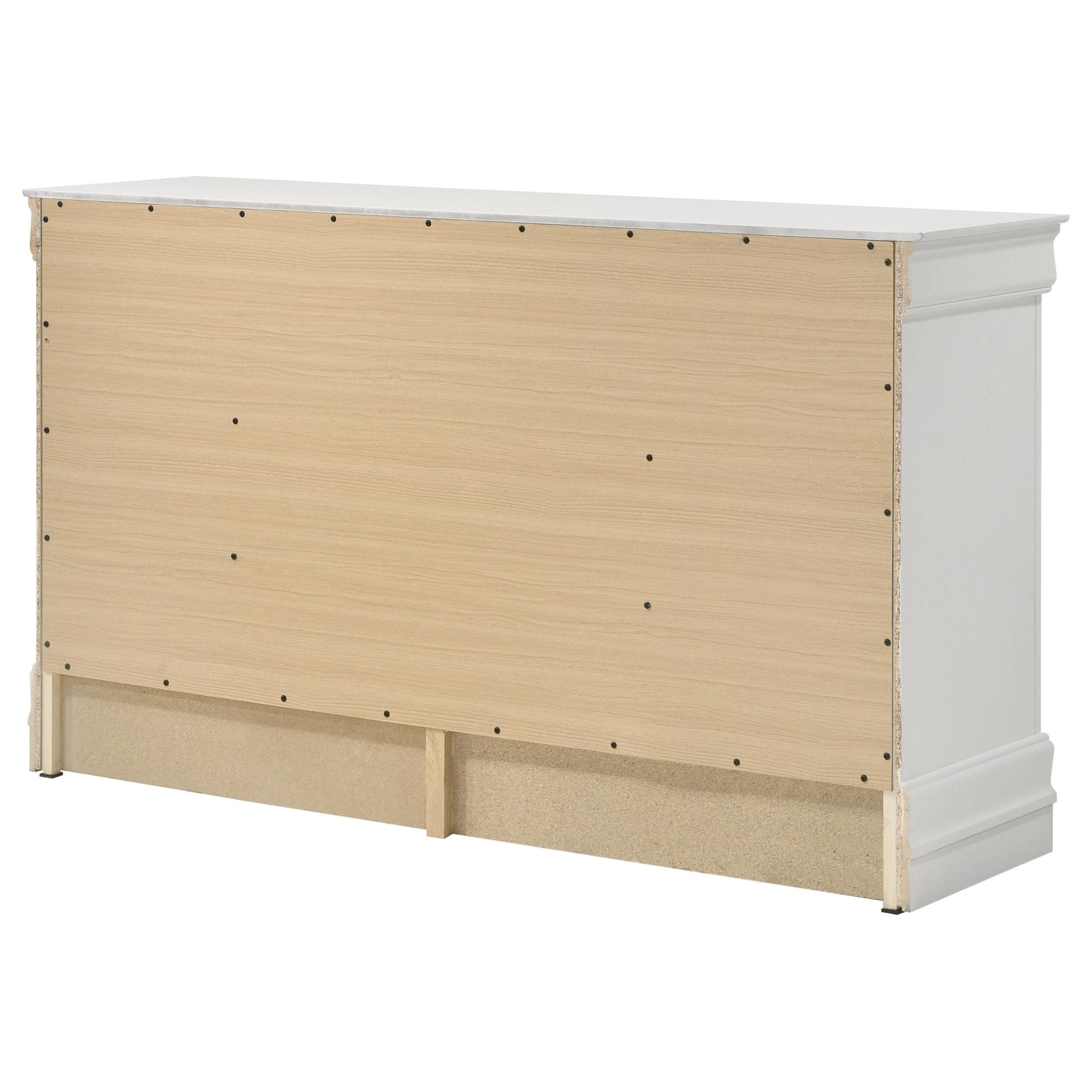 Bracket feet detail on Louis Philippe dresser