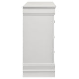 Molded trim detail on dresser front