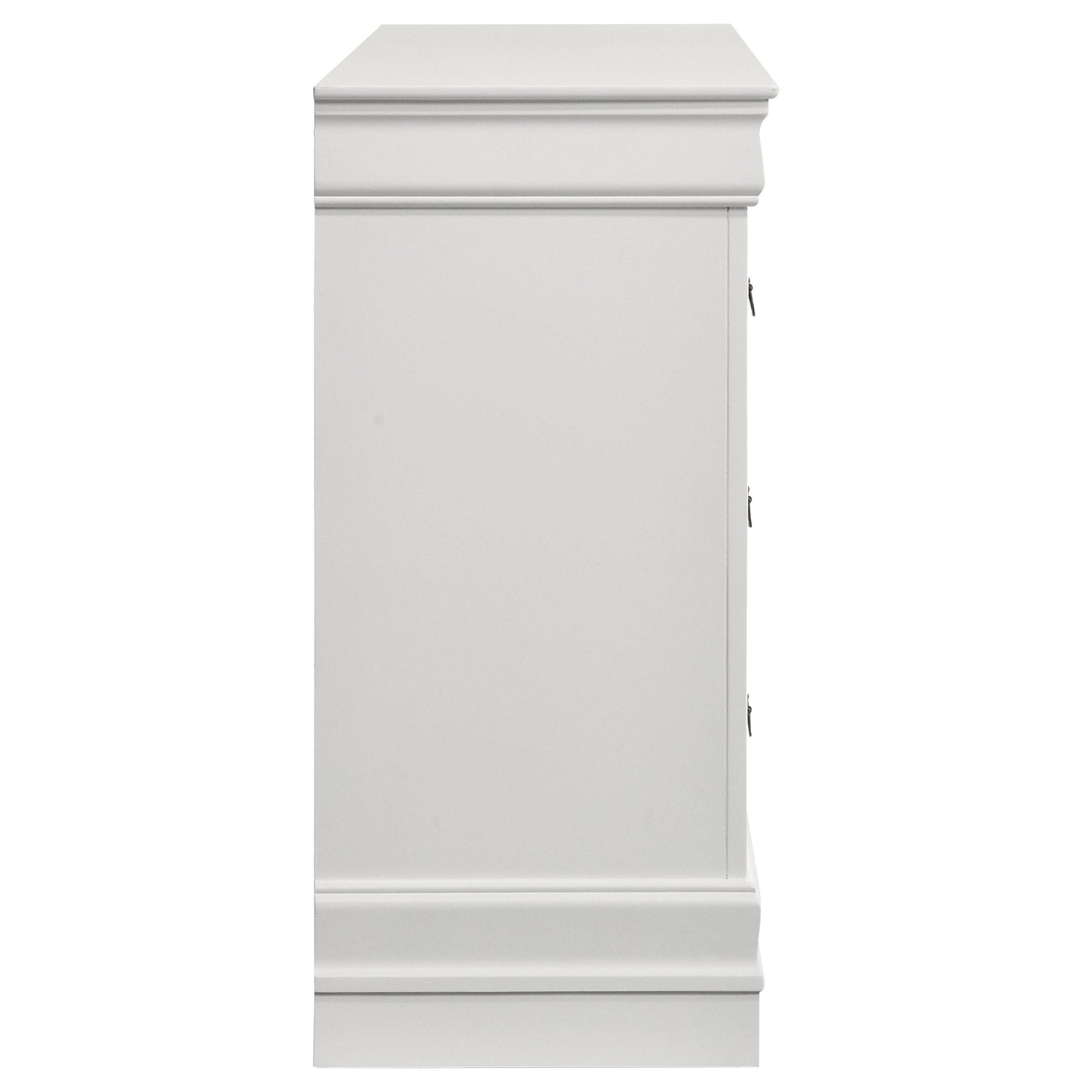 Molded trim detail on dresser front